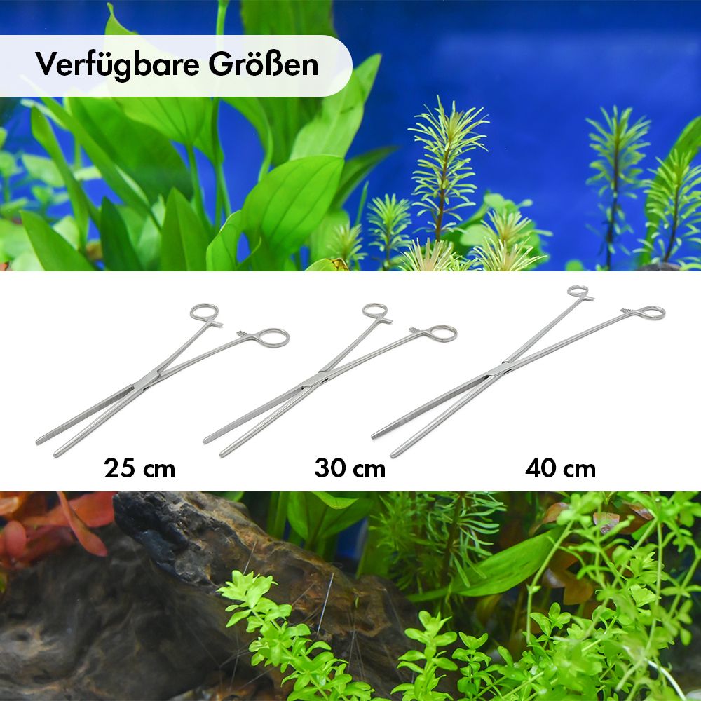 Edelstahl Futterzangen - gerade mit Arretierung